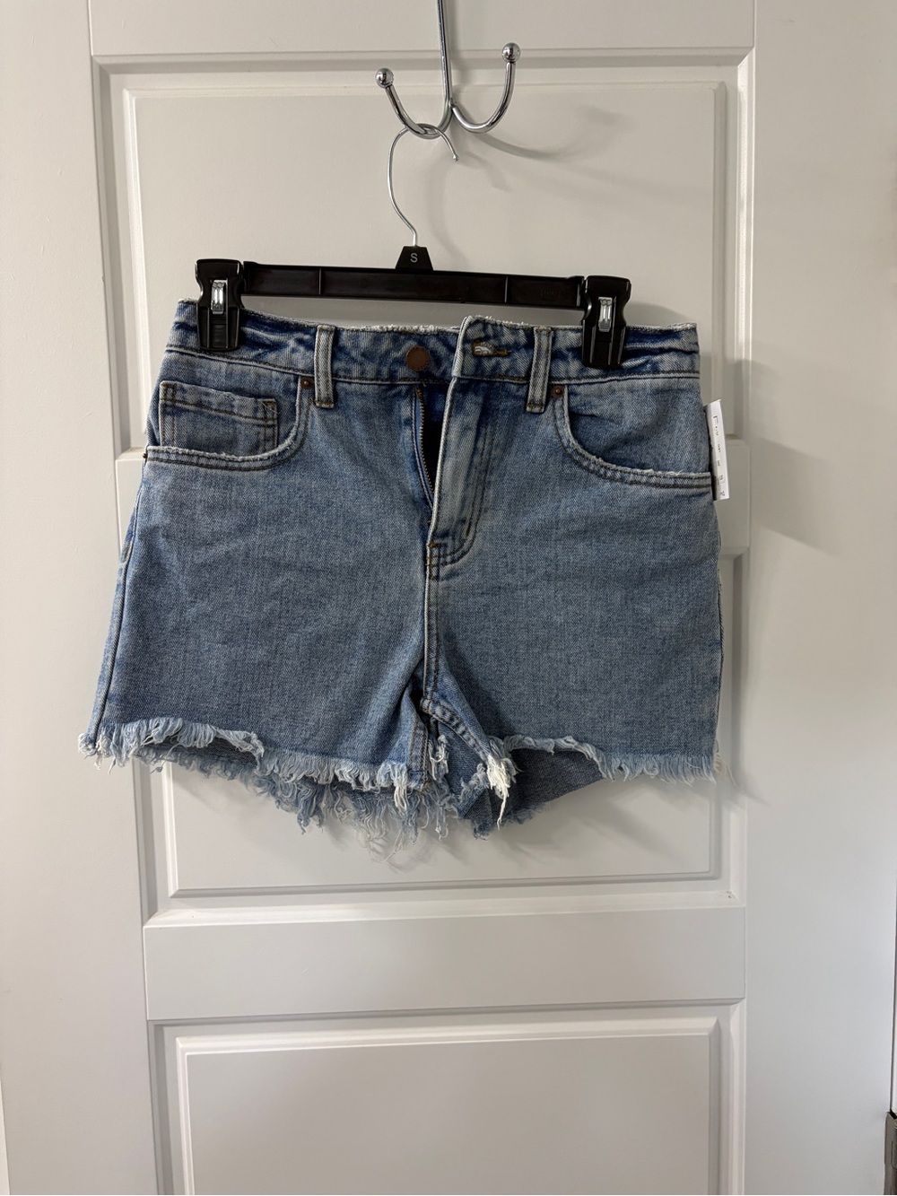 O'Neill Light Blue Frayed Hem Denim Shorts NWT size 26